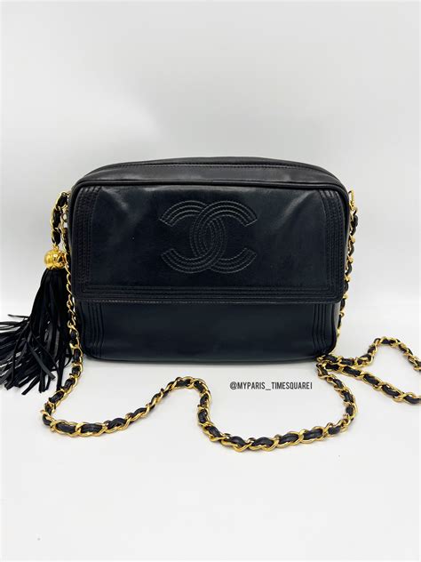 chanel camera style bag|chanel camera bag with tassel.